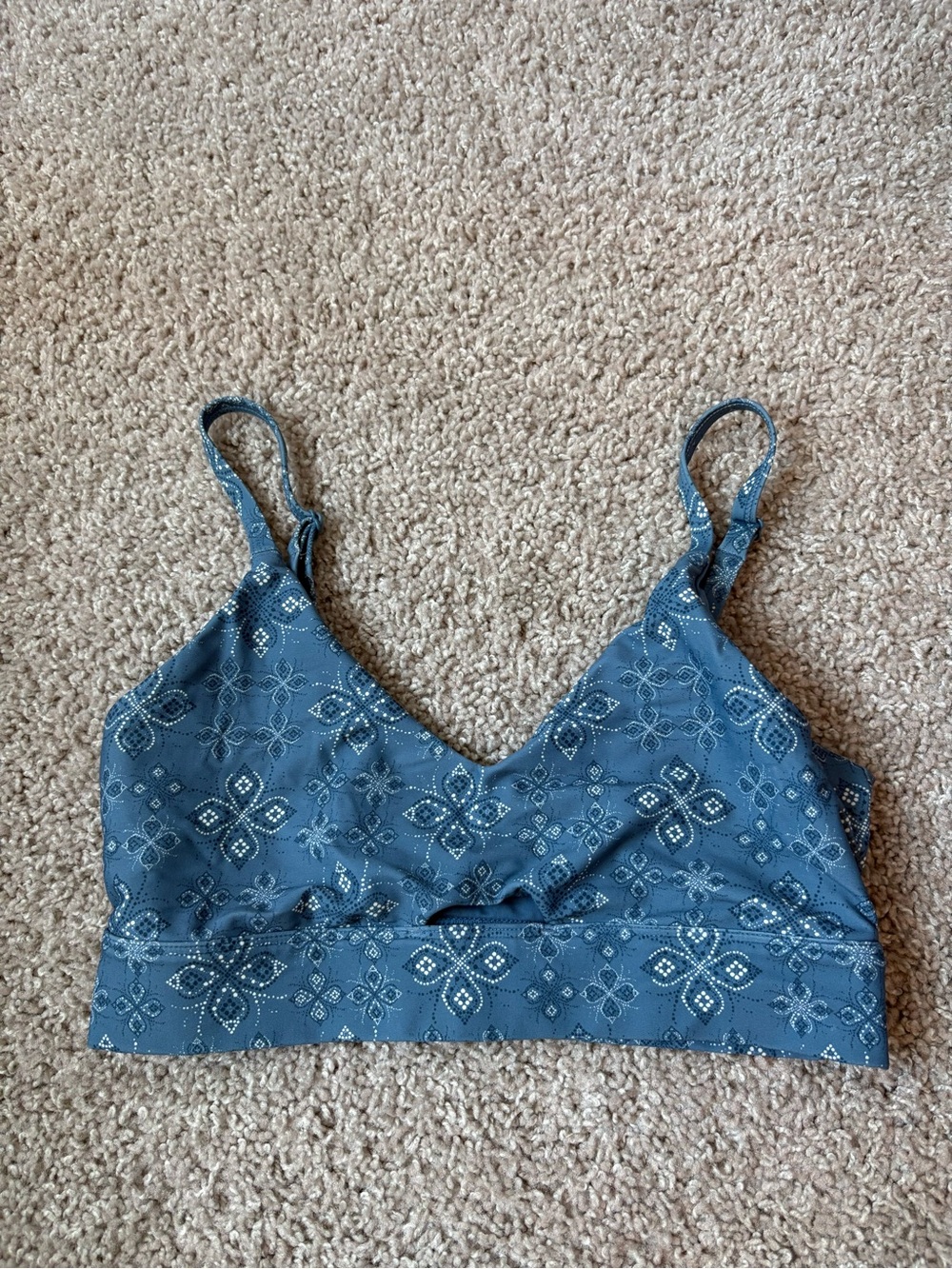 JoyLab Blue Bandana Print V-Neck Bralette Camisole